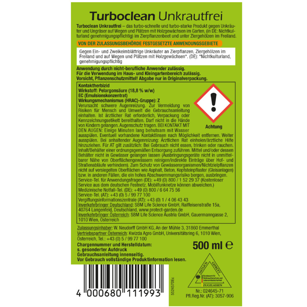 Turboclean Unkrautfrei Konzentrat 500 ml image number 1