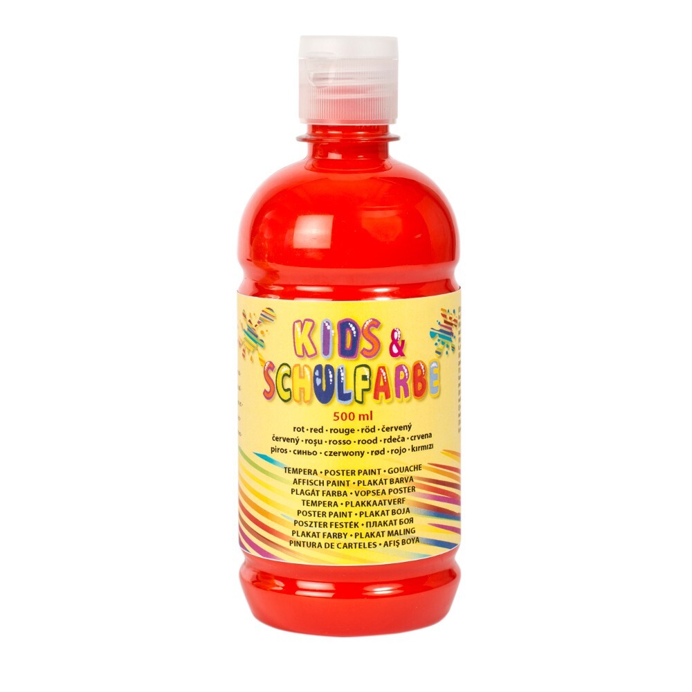 The Wall Kinderschulfarbe Tempera in Rot 500 ml