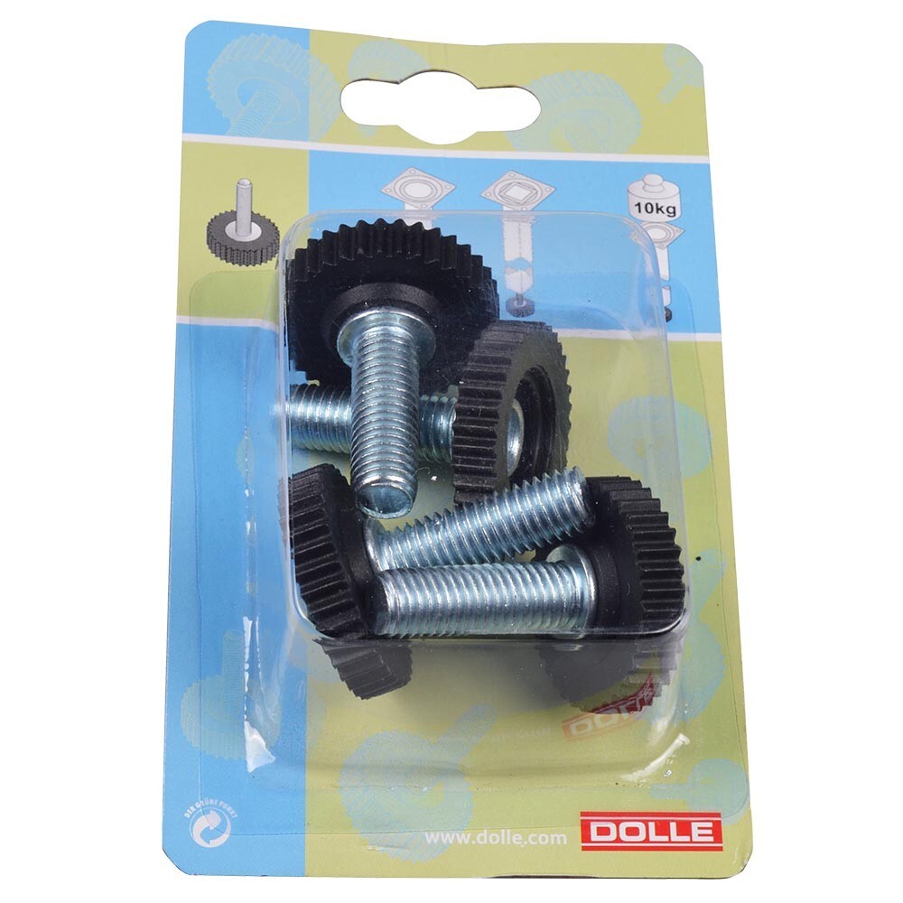 Regulierschraube M 10 x 40 mm schwarz 4 St&uuml;ck