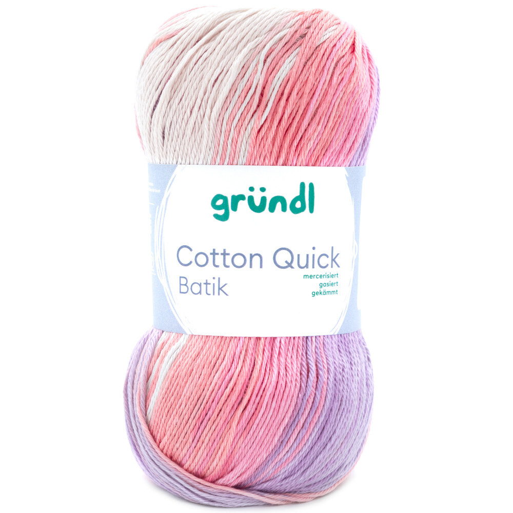 Garn Cotton Quick 100 g, creme-rosa-lila-flieder
