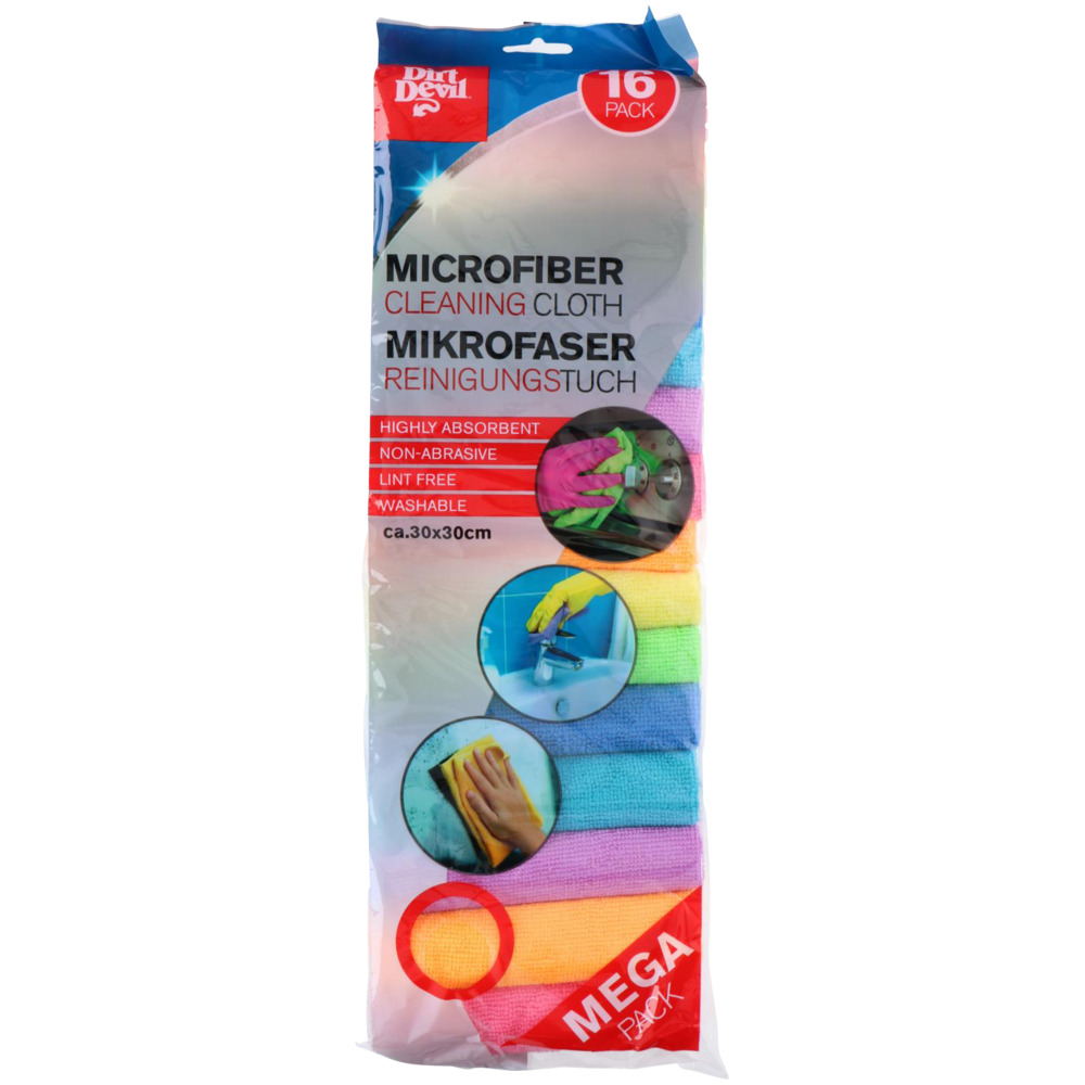 Dirt Devil Mikrofasert&uuml;cher 30 x 30 cm 16 St&uuml;ck