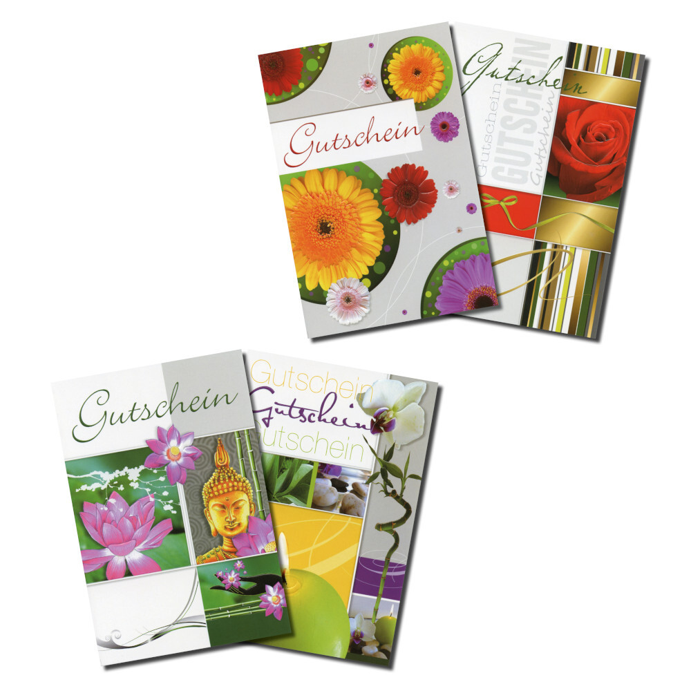 Gru&szlig;karte Gutschein, verschiedene Ausf&uuml;hrungen