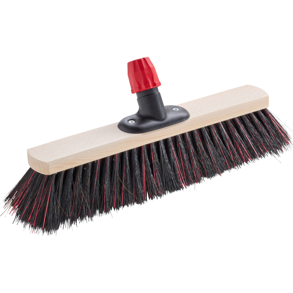 Werkstatt-/Garagenbesen 40cm schwarz/rot Arenga/Elaston