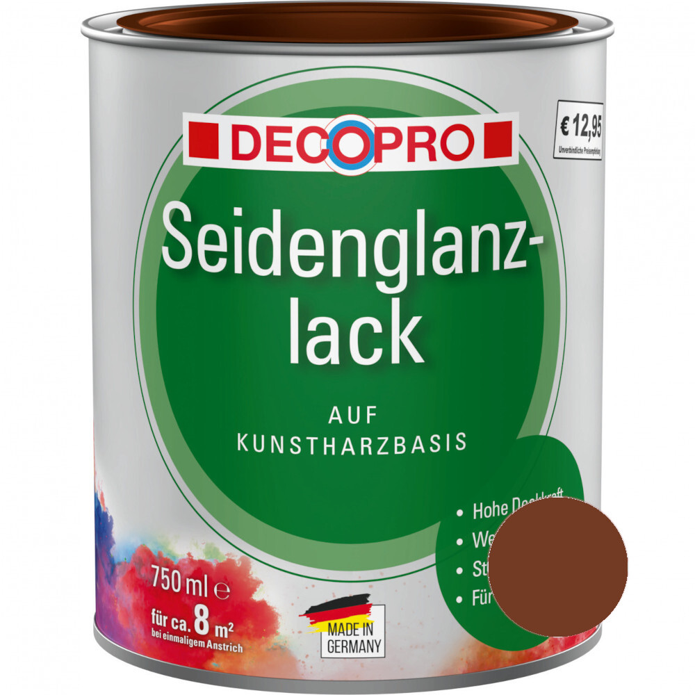 DECOPRO Seidenglanzlack lehmbraun RAL 8003 f&uuml;r innen und au&szlig;en