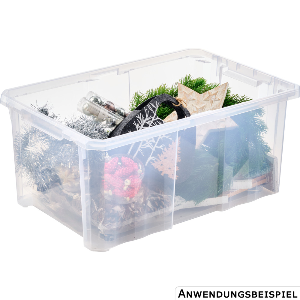 Aufbewahrungsbox mit Rollen 45 Liter, transparent image number 1