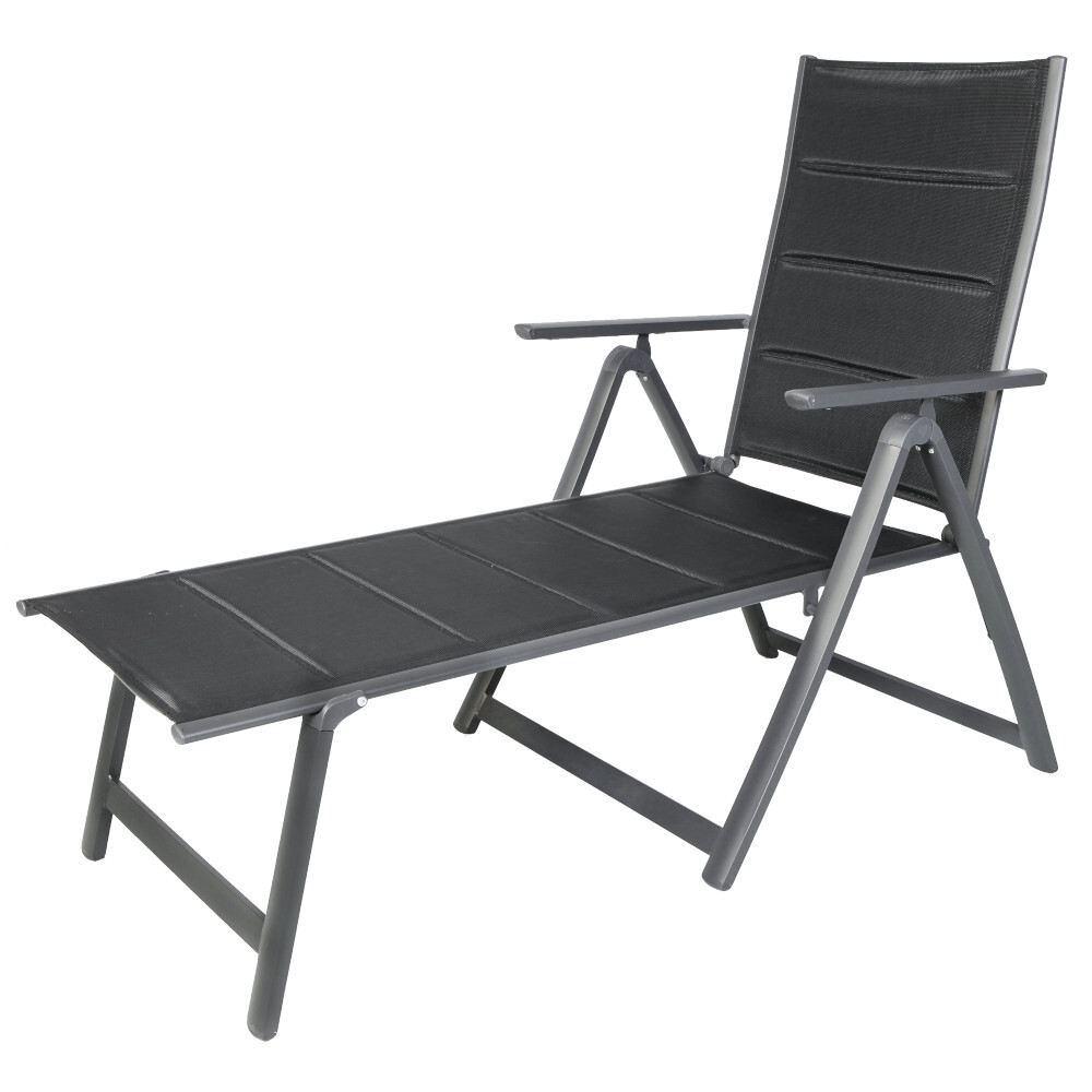Gartenliege &bdquo;Comfort&ldquo; klappbar mit Aluminiumgestell