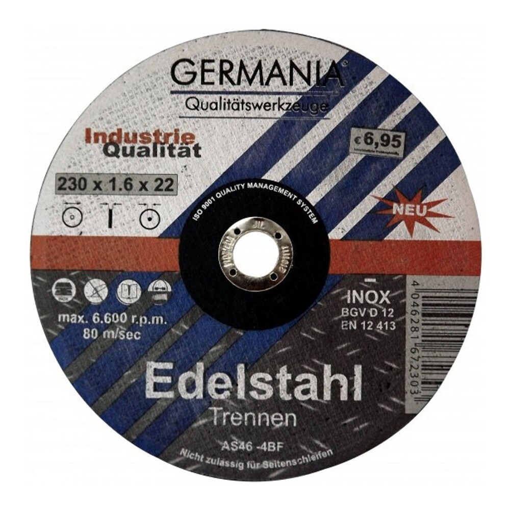 Trennscheibe Edelstahl INOX 230x1,6 Industriequalit&auml;t Trennen