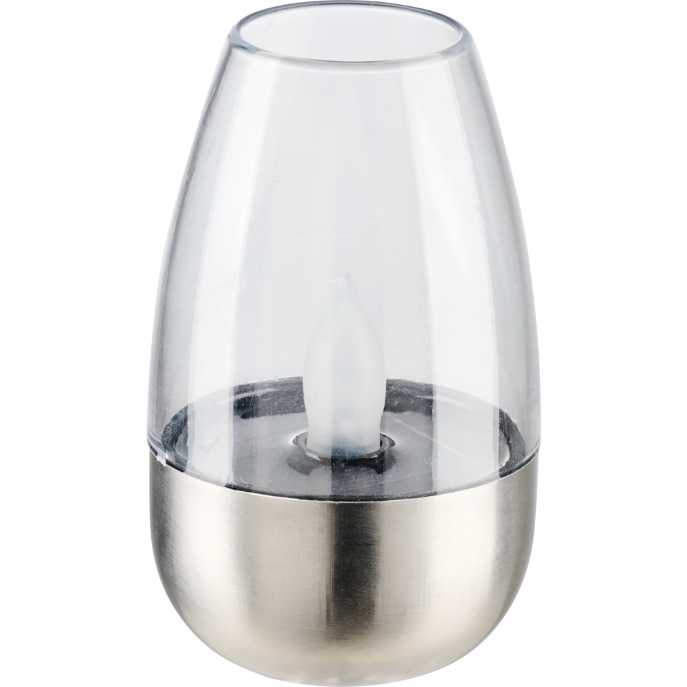 Solar-LED-Windlicht 6 cm aus Edelstahl