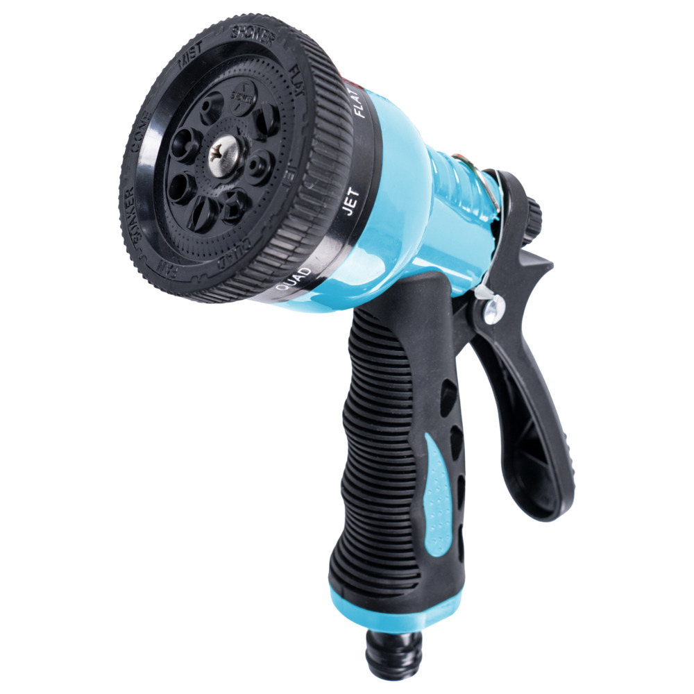 Gartenbrause 8 Spr&uuml;hfunktionen blau/schwarz Kunststoff