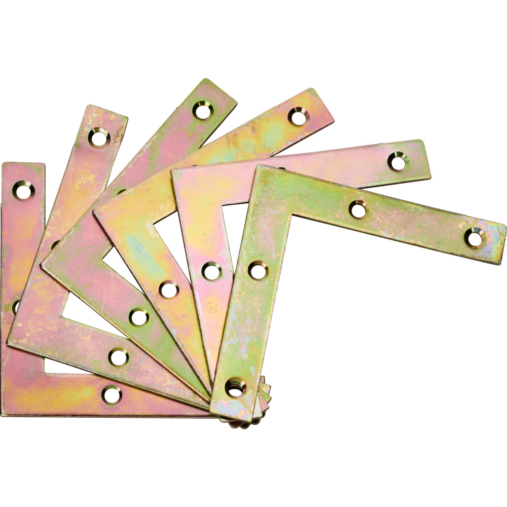 Flachwinkel-Set 60 x 60 x 10 mm 6tlg gelb verzinkt