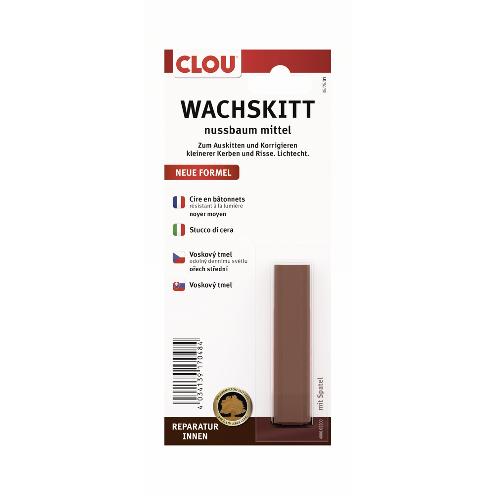 Clou Wachskitt Nr. 2208 Nussbaum, 1 St&uuml;ck