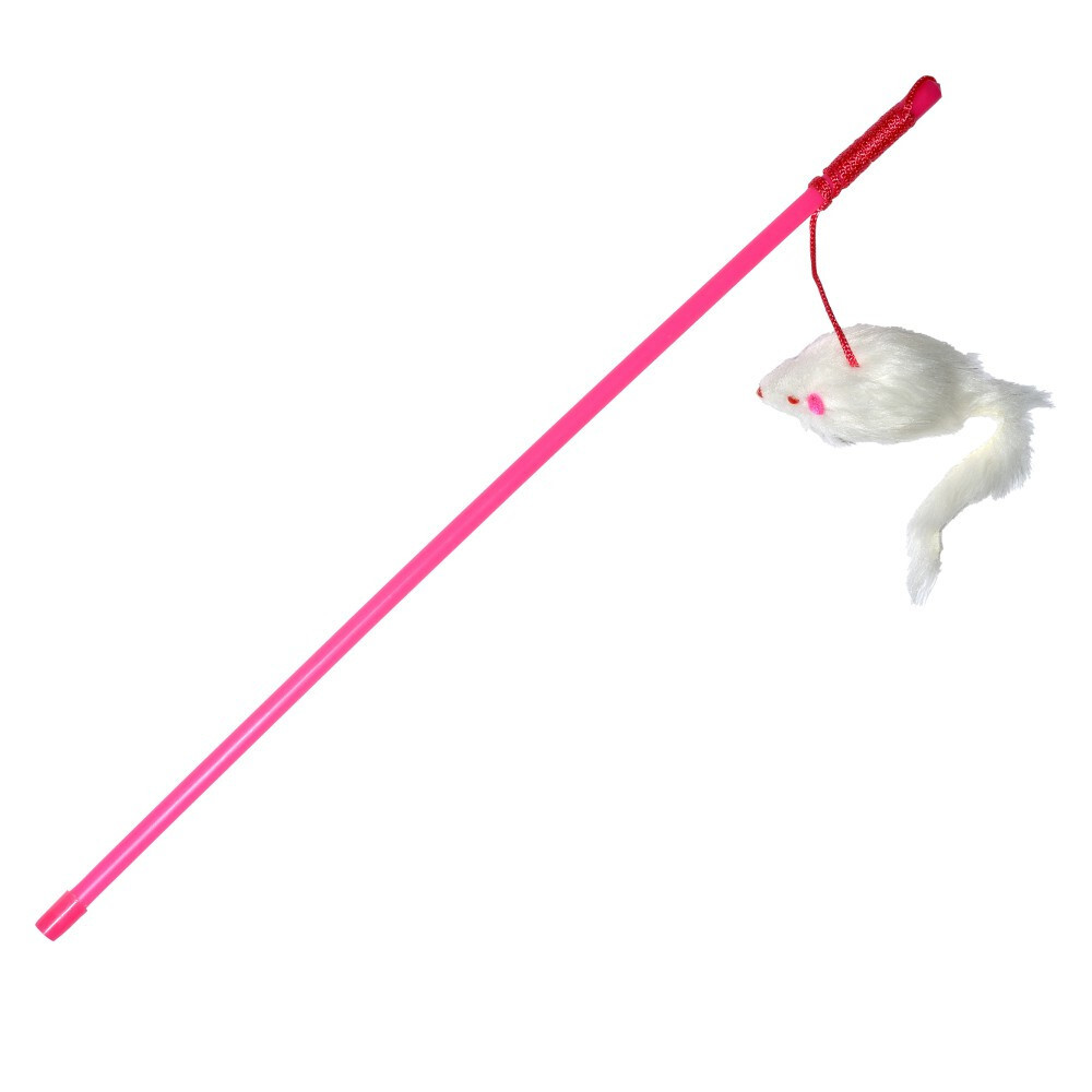 Katzenspielzeug Spielangel mit Fellmaus
