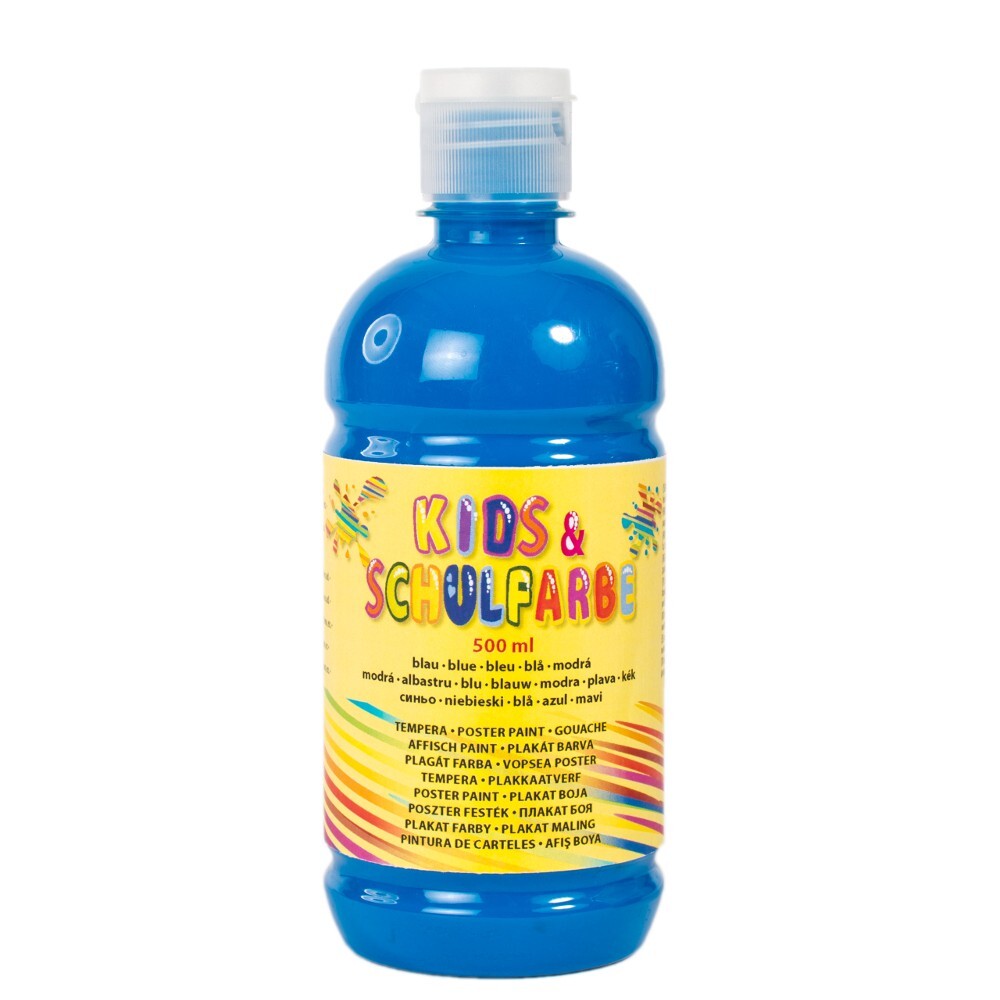 The Wall Kinderschulfarbe Tempera in Blau 500 ml