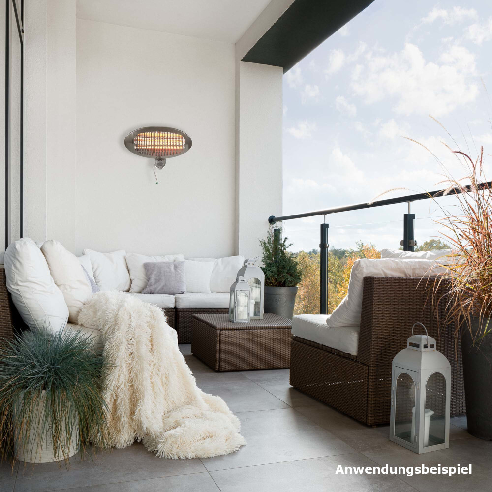 Wand-Heizstrahler mit drei Heizstufen 2 kW f&uuml;r au&szlig;en image number 4