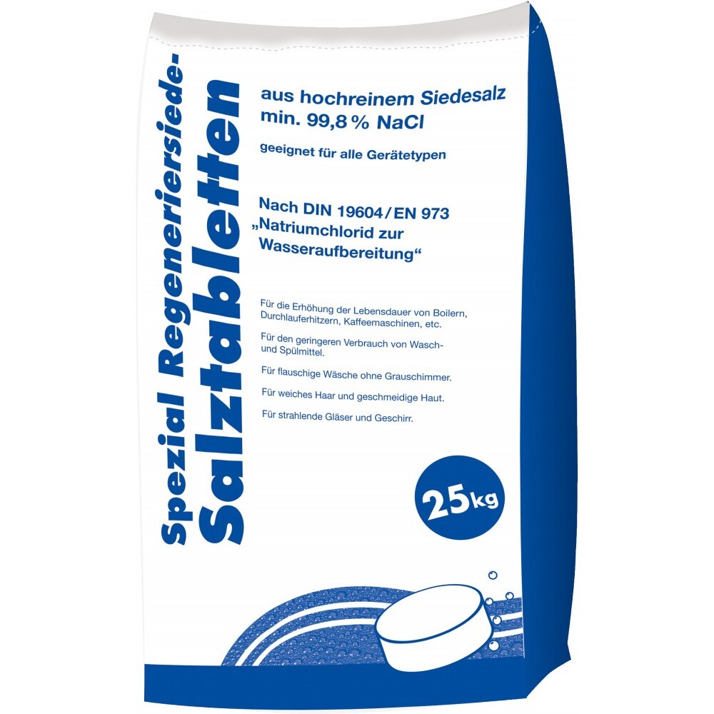 Regeneriersalz f&uuml;r Wasserenth&auml;rtungsanlagen, Tabletten 25 kg