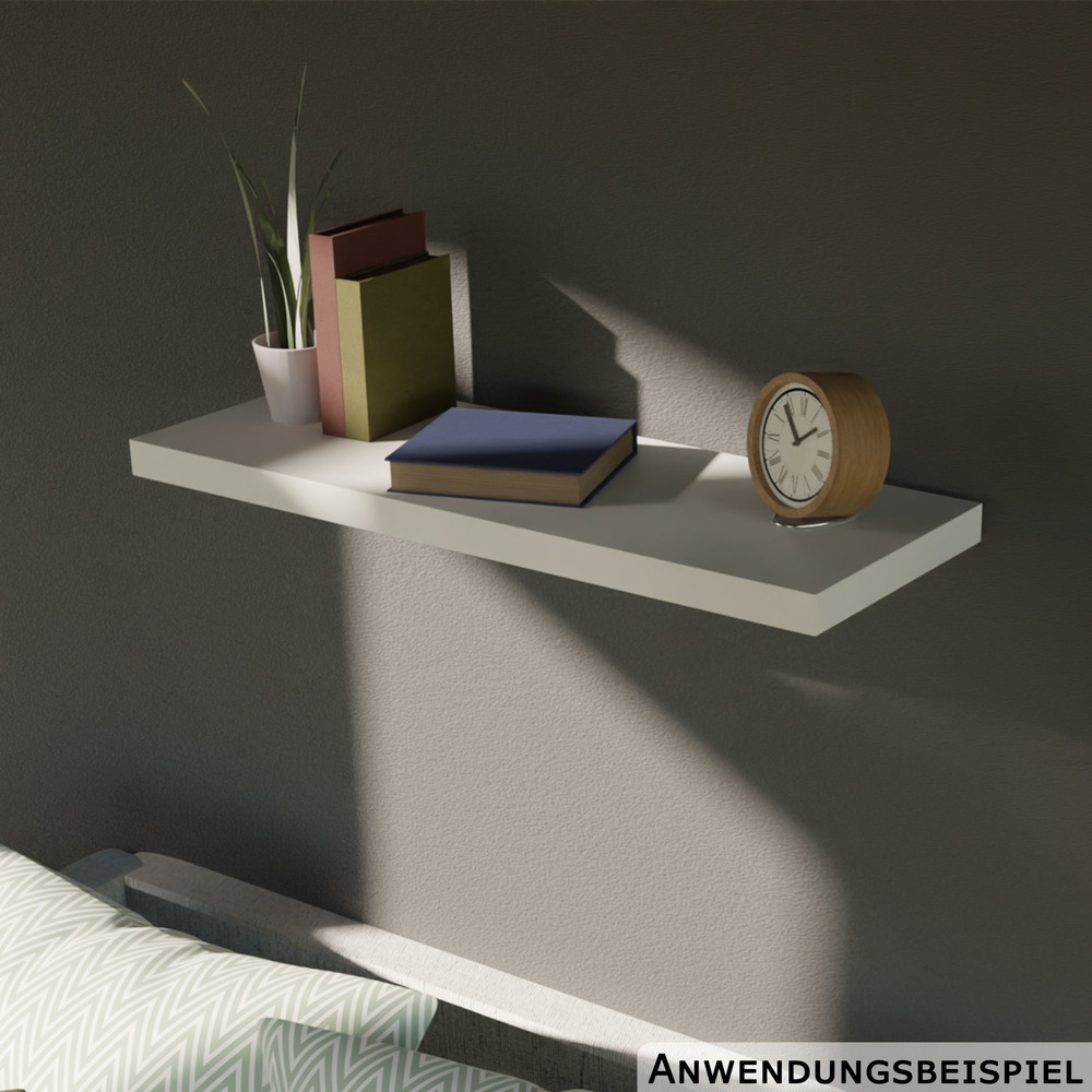 Wandregal wei&szlig; 60 x 23,5 cm