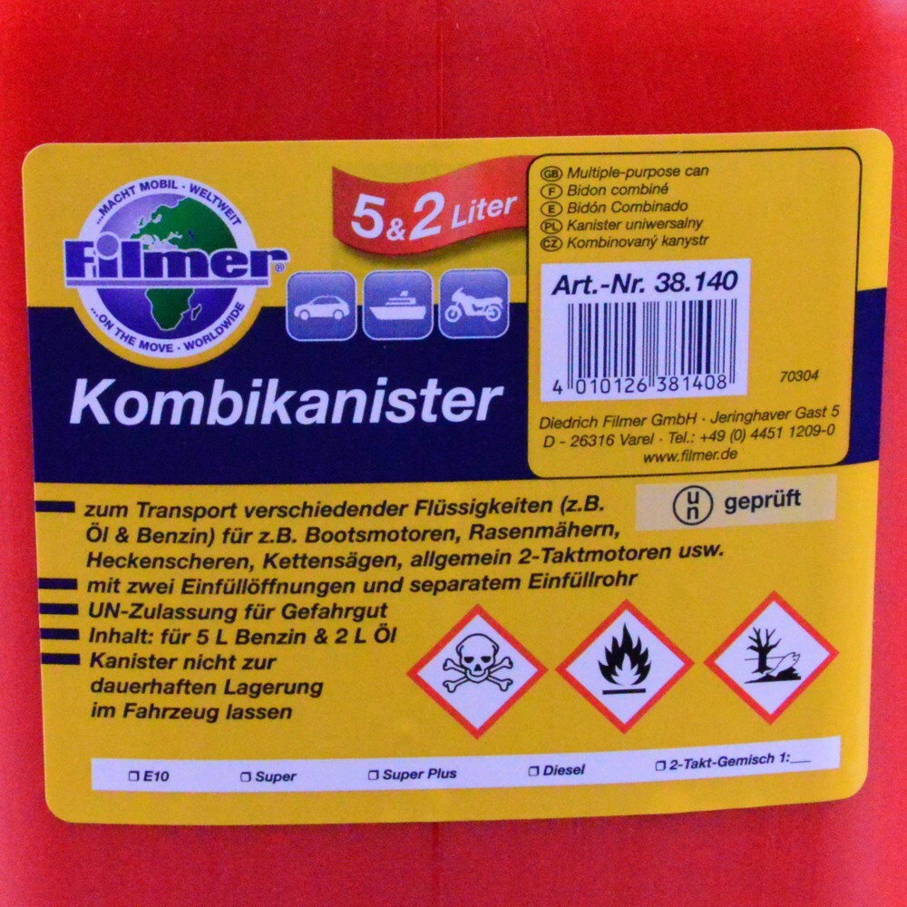 Benzinkanister 5+2 Liter mit flexiblem Ausgie&szlig;er image number 2