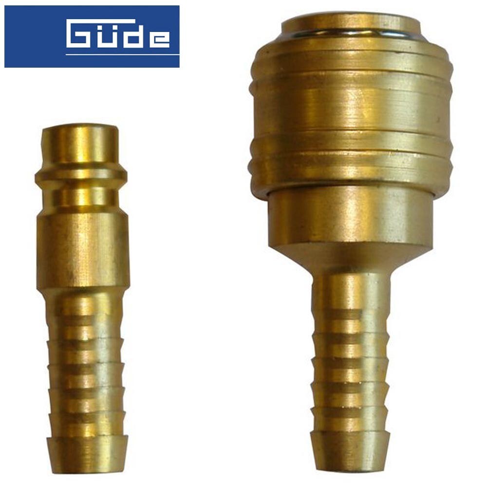 G&uuml;de&reg; Druckluft Kupplung Stecknippel Set 9mm