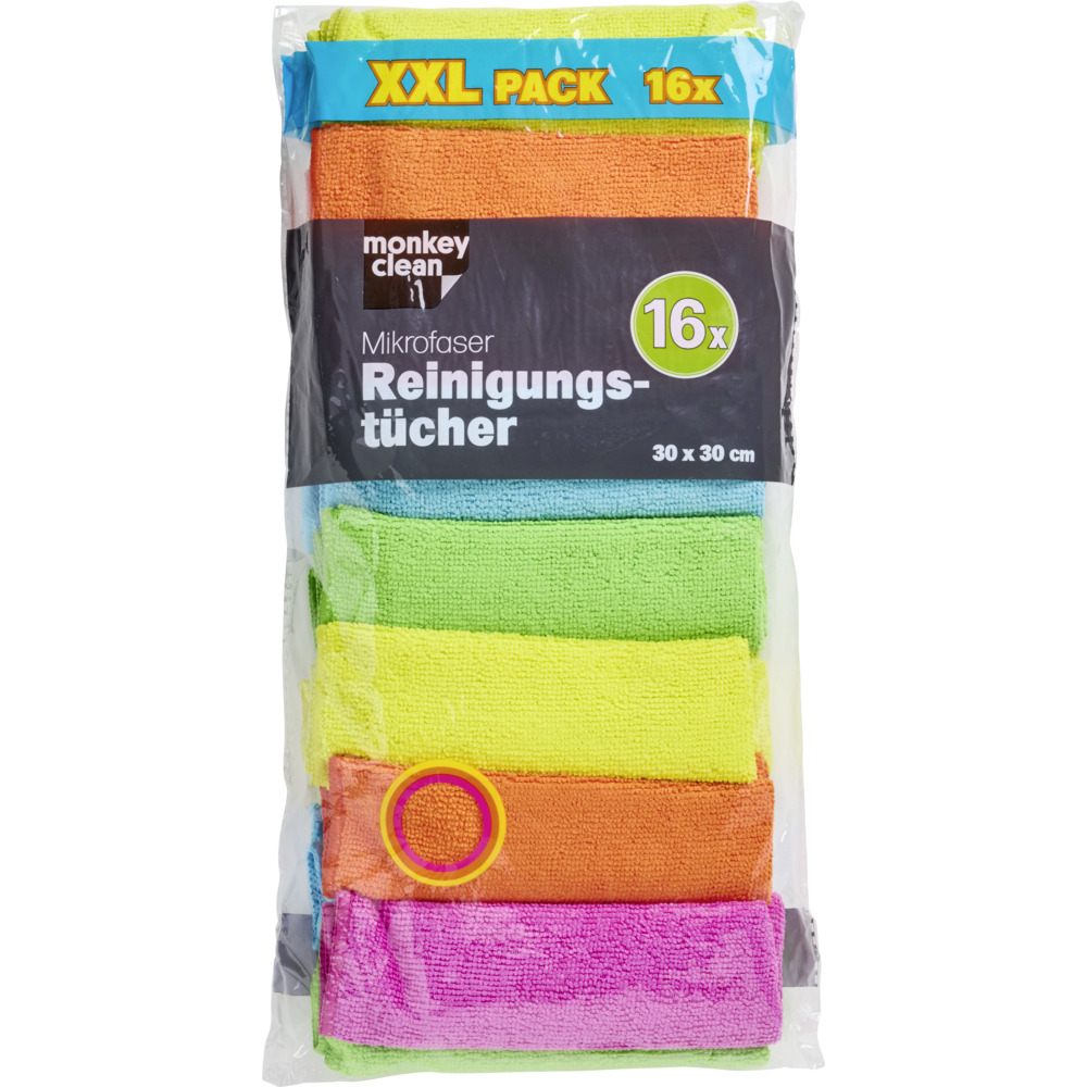 Mikrofaser Reinigungst&uuml;cher 30 x 30 cm 16er Set