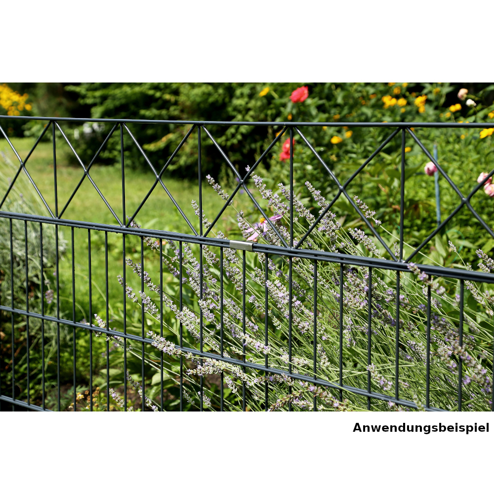 Gartenzaun-Dekorelement Nexus, 2000 x 200 mm, RAL 7016 anthrazit image number 2