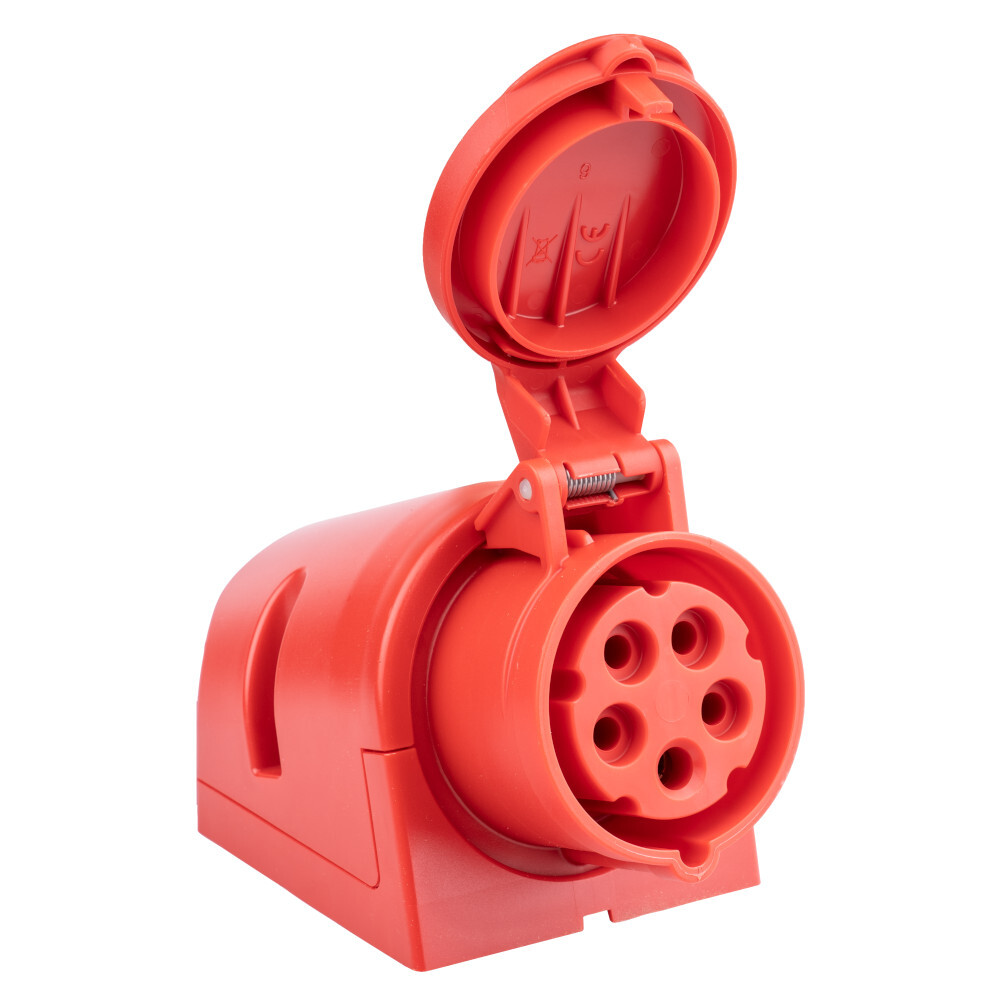 CEE Wandsteckdose 5-polig 32 A aus Kunststoff mit 400 V