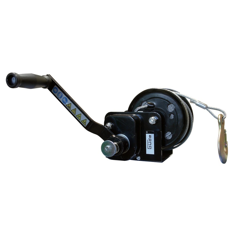 G&uuml;de&reg; Seilwinde 720kg 20m Stahlseil Handkurbel Handseilwinde Seilzug Winde Greifzug