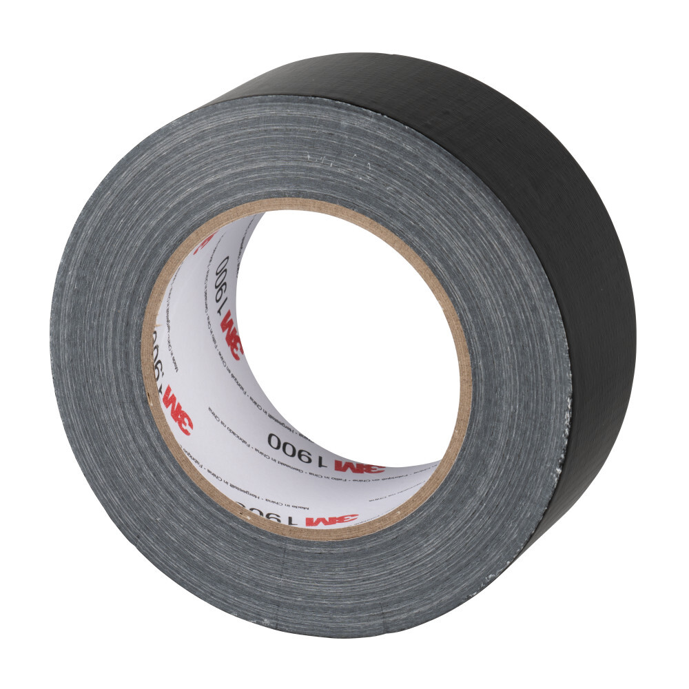 3M Gewebeklebeband Duct Tape 1900 in schwarz 50 m x 50 mm