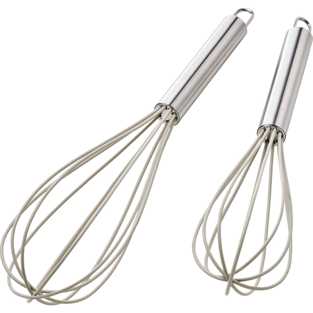 Schneebesen Silikon 2er Set in Grau