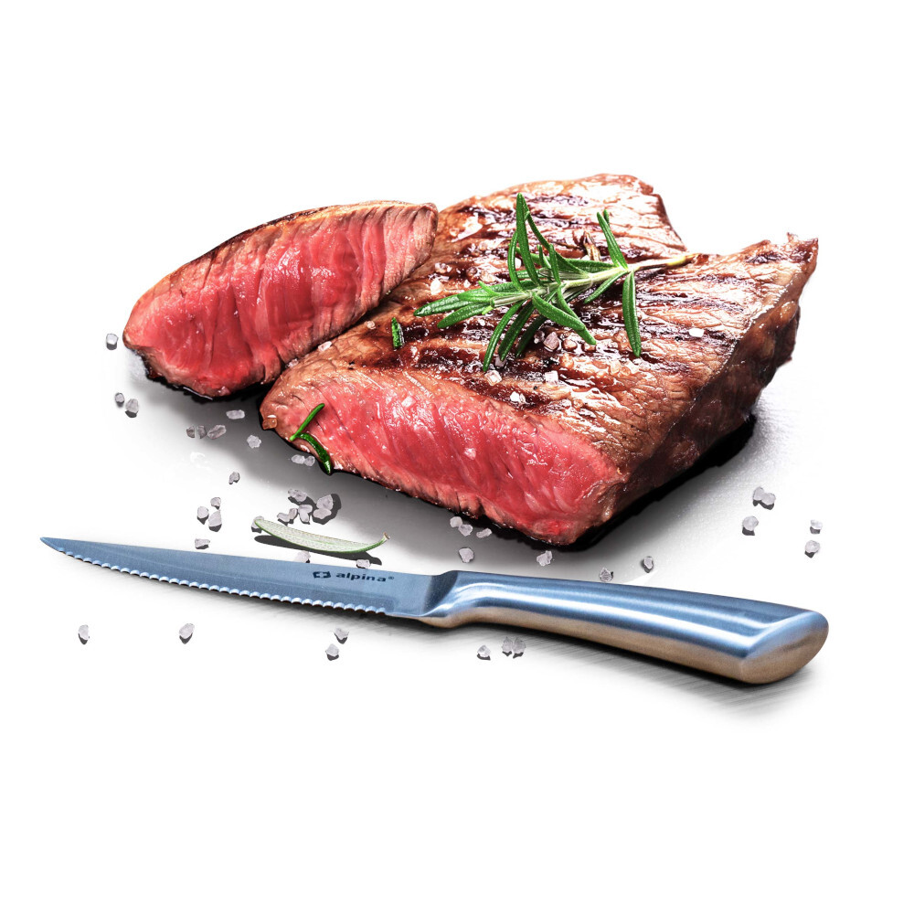 Steakmesser-Set aus Edelstahl 4-teilig in Holzbox image number 4