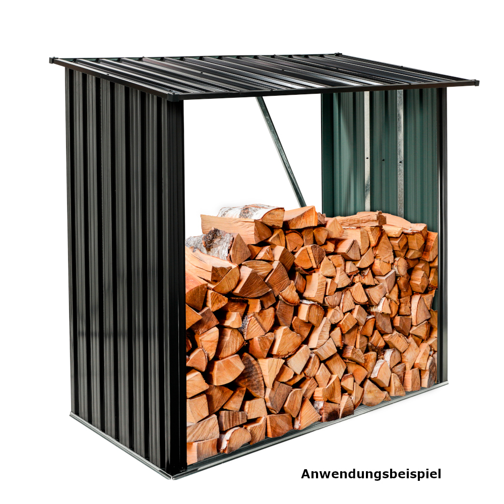 Kaminholzregal 154x83x157 cm aus verzinktem Stahl image number 1
