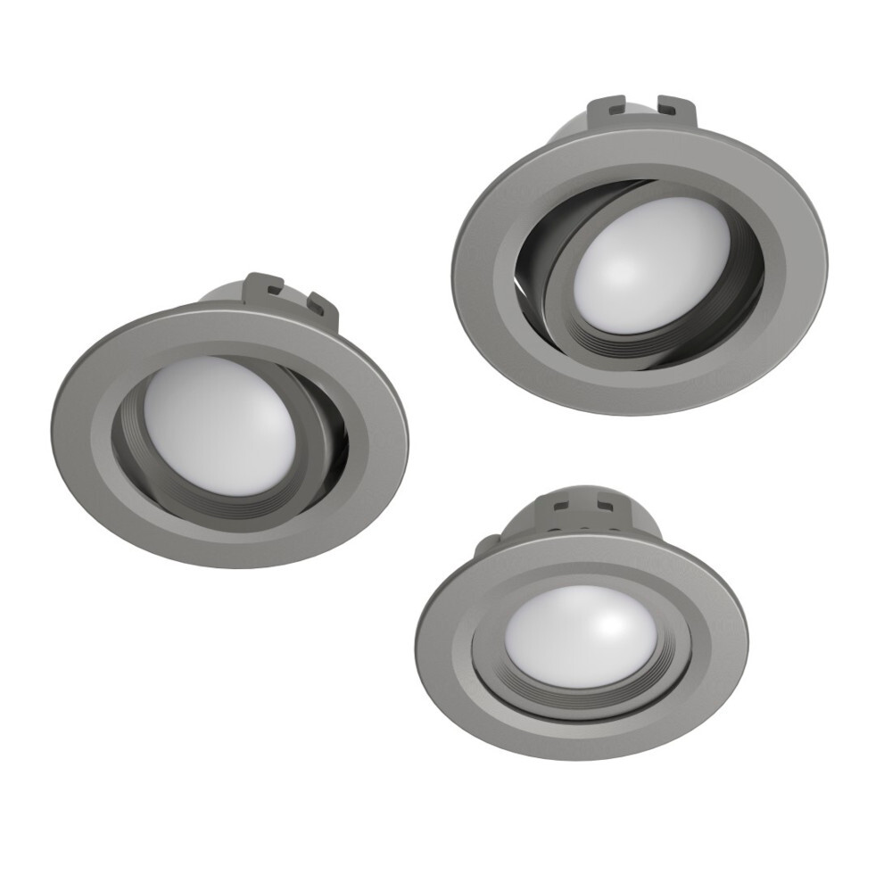 hama&reg; WiFi LED-Einbaustrahler 5 W, Satin-Nickel, 3 St&uuml;ck