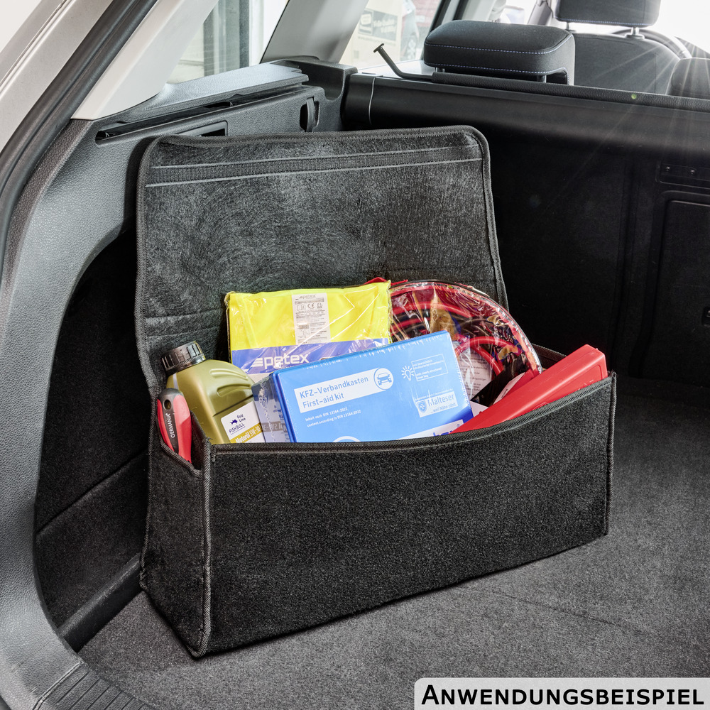 Walser Kofferraumtasche Gr&ouml;&szlig;e L aus Nadelfilz in Grau image number 2