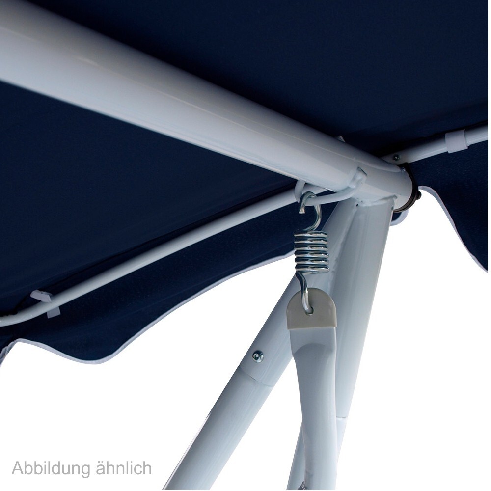 Hollywoodschaukel 4-Sitzer Miami 232 x 120 x 164 cm grau / creme image number 3