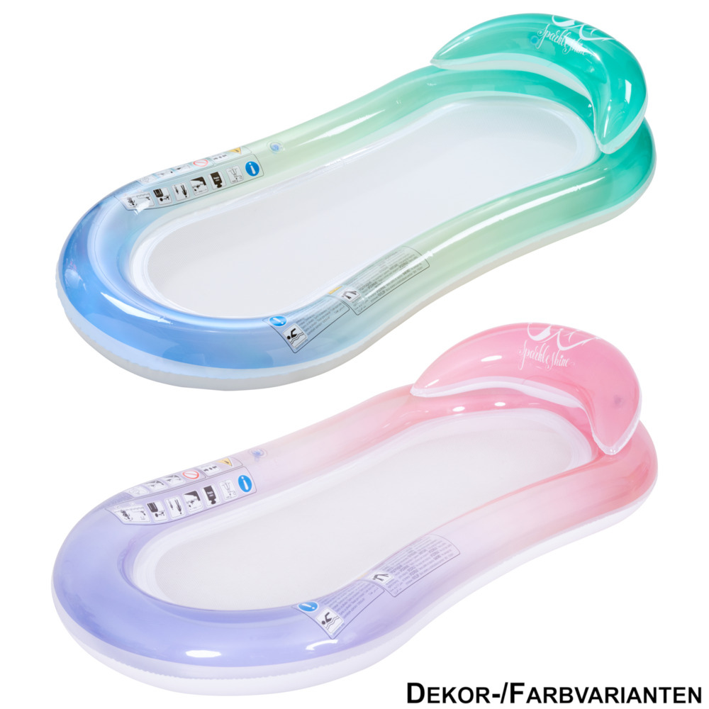 Luftmatratze "Lounge" aufblasbar mit Netz und Farbverlauf