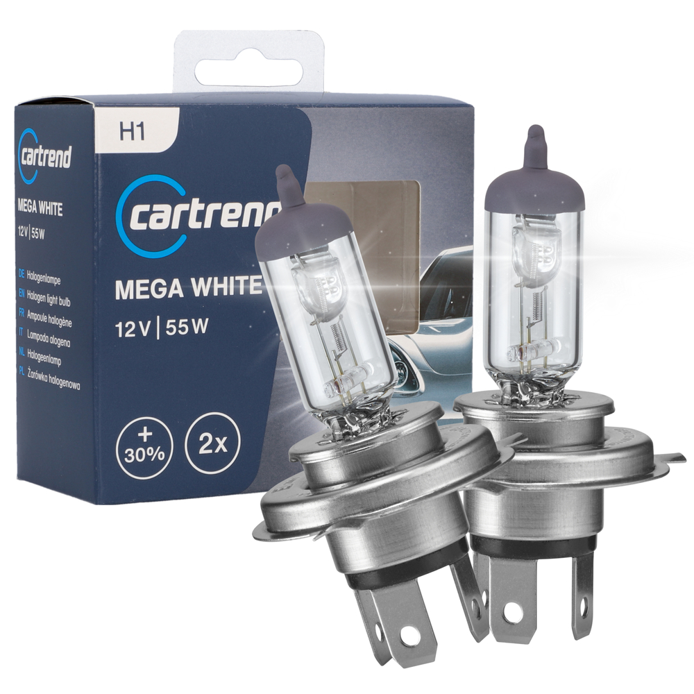 Scheinwerferlampe H1 Mega White 12V 55W, 2 St&uuml;ck