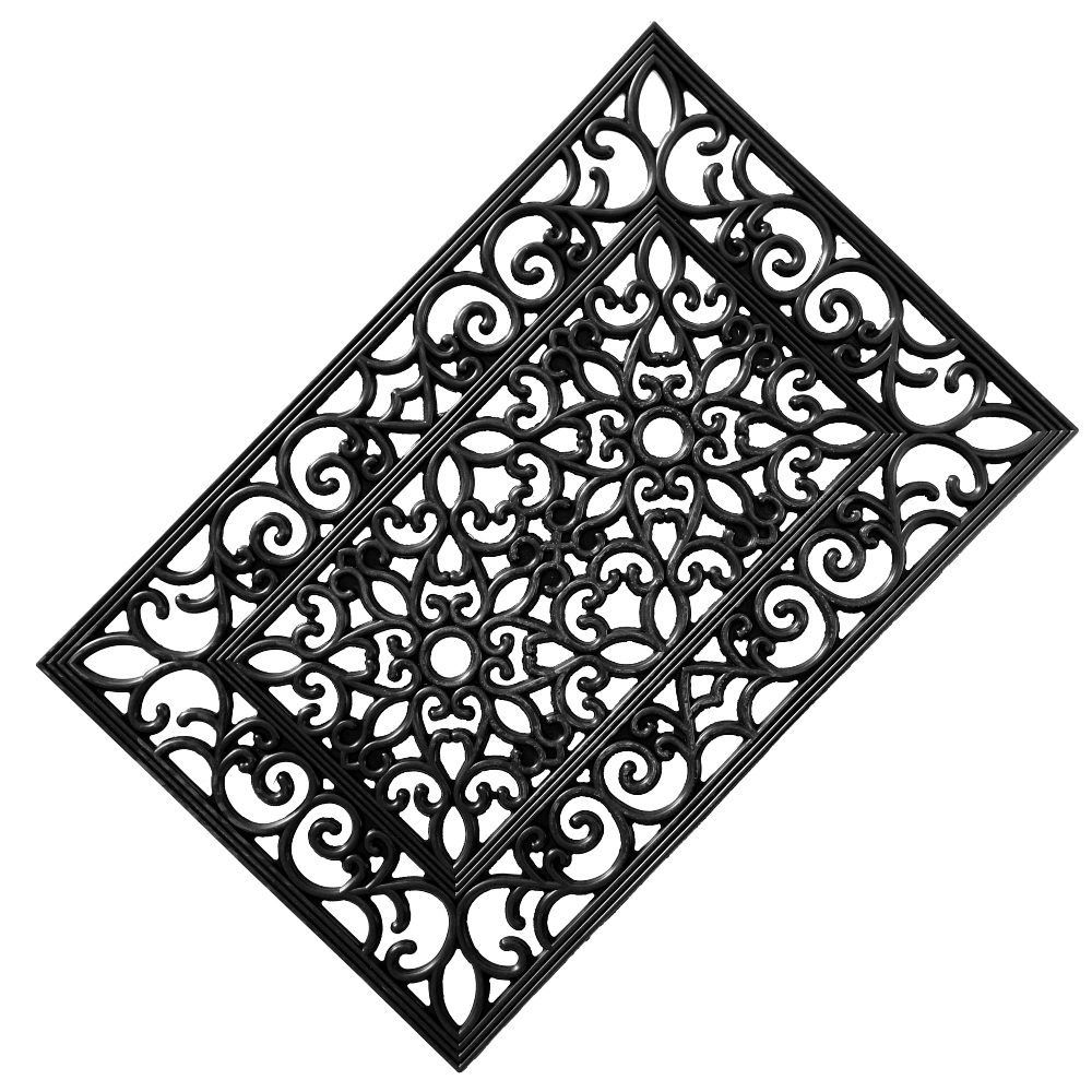 Fu&szlig;matte Belvilla 60x40 cm aus Gummi mit Ornament