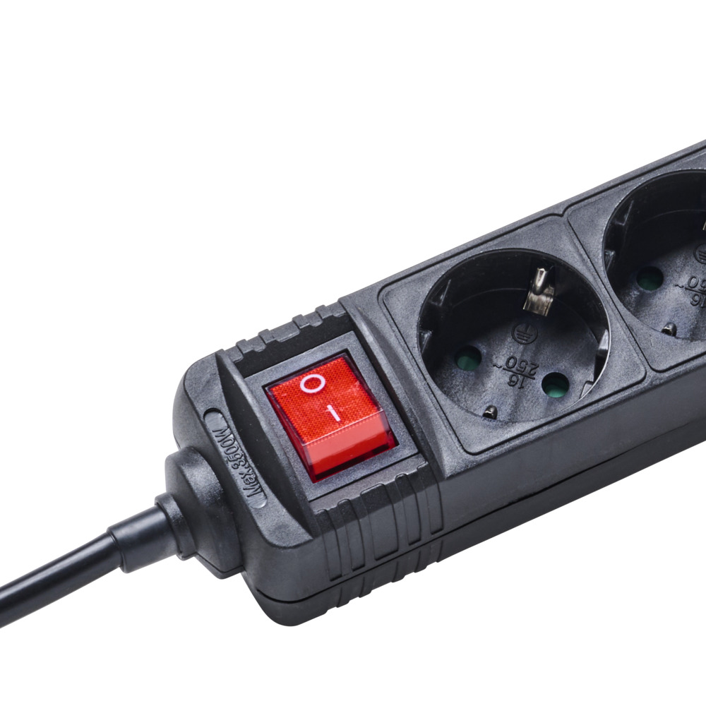 Steckdosenleiste 1,4 m 6-fach in schwarz image number 1