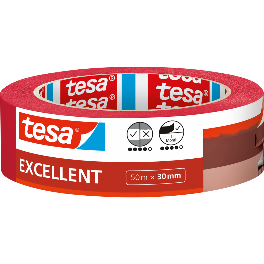 tesa&reg; Malerband Excellent rot 30 mm x 50 m