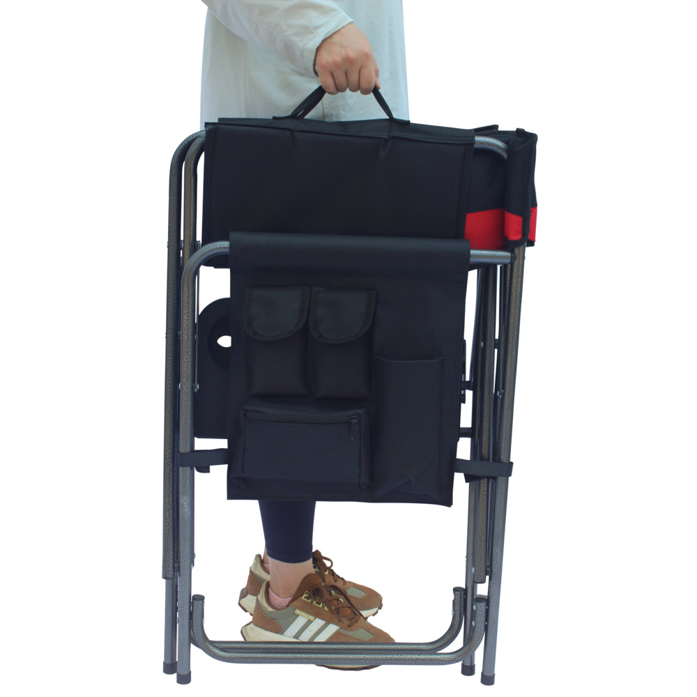 Comfort Camping Sessel XXL 50 x 63 x 83 cm Schwarz-Rot image number 4