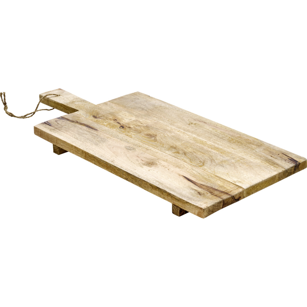 Schneidebrett rechteckig 61 x 30 cm aus ge&ouml;ltem Mangoholz