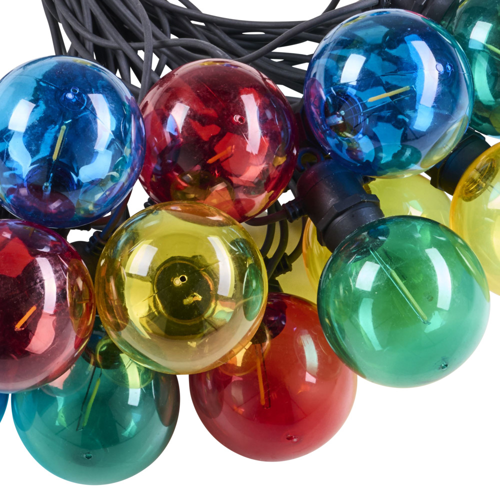 LED-Lichterkette 20 m multicolor mit 20 Birnen image number 1