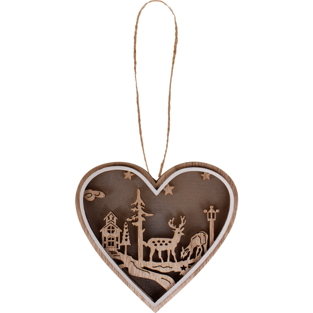 H&auml;ngedeko aus Holz mit LED, 4-fach sortiert image number 2