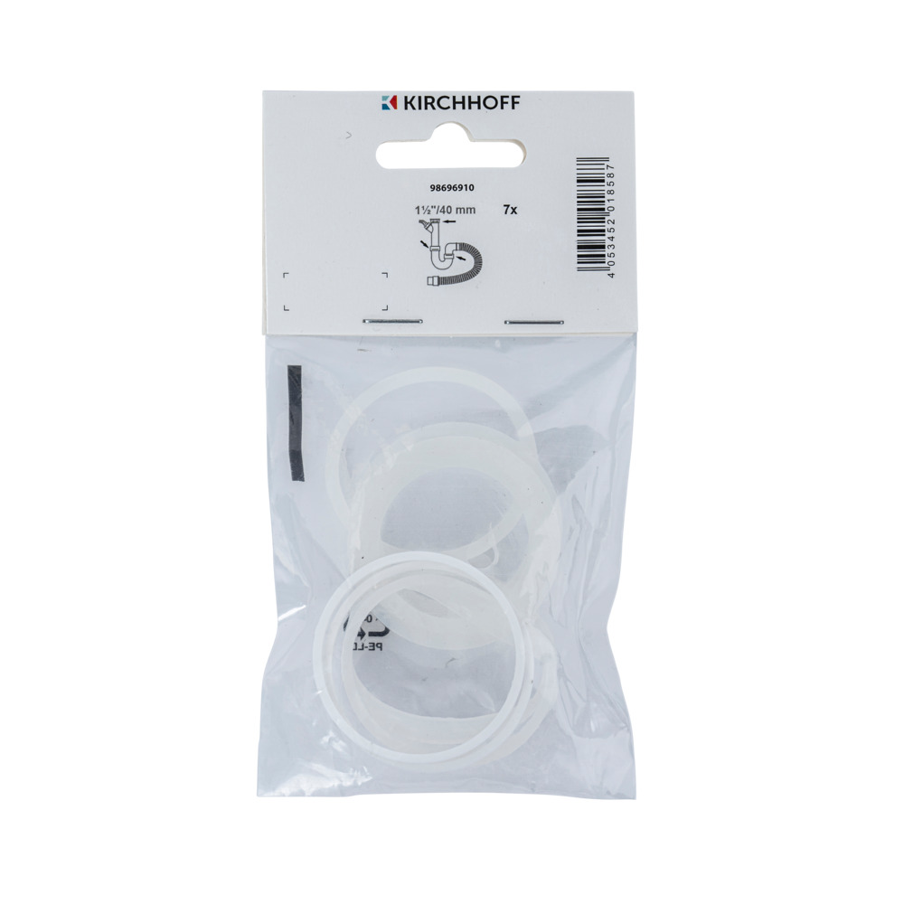 Siphondichtung Sortiment 1&frac12;" 7-teilig f&uuml;r Sp&uuml;ltisch image number 2