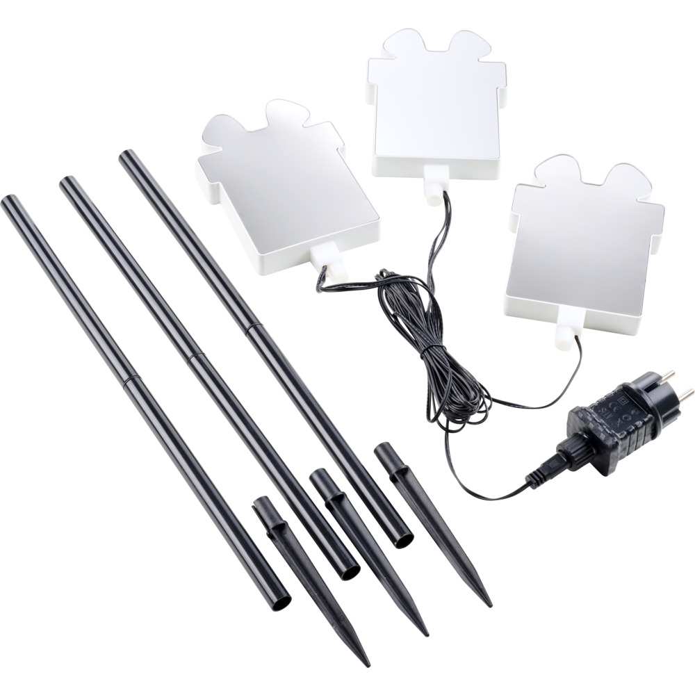 LED-3D-Spiegelleuchte Gartenstecker 3er-Set, sortiert image number 2