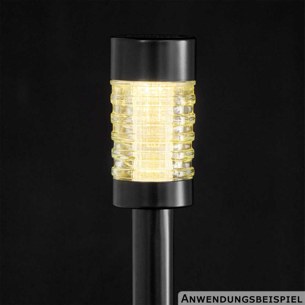 Solar-LED-Gartenleuchte schwarz image number 1