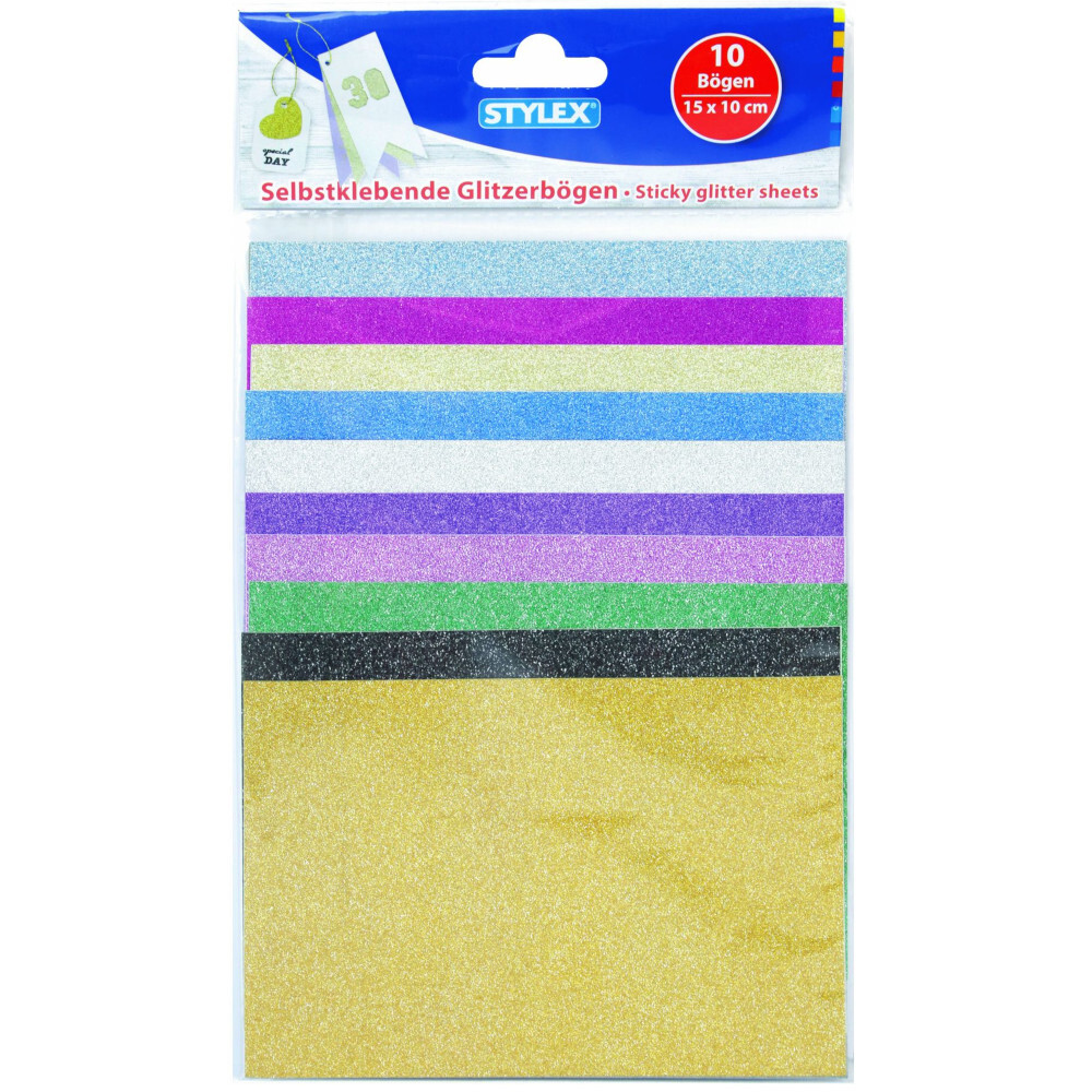 Glitzerpapier 10 B&ouml;gen selbstklebend