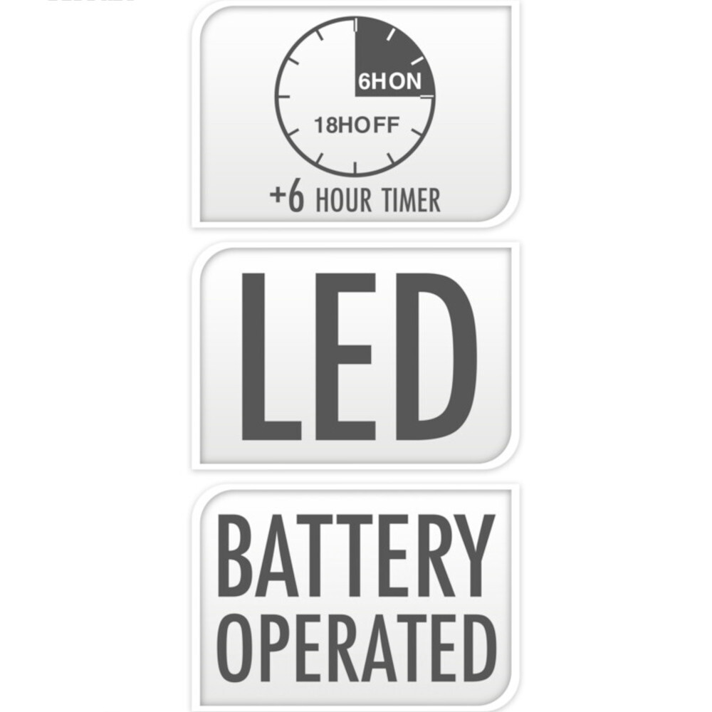 LED-Lichterzweige 75 cm mit 24 warmwei&szlig;en LEDs und Timerfunktion image number 1