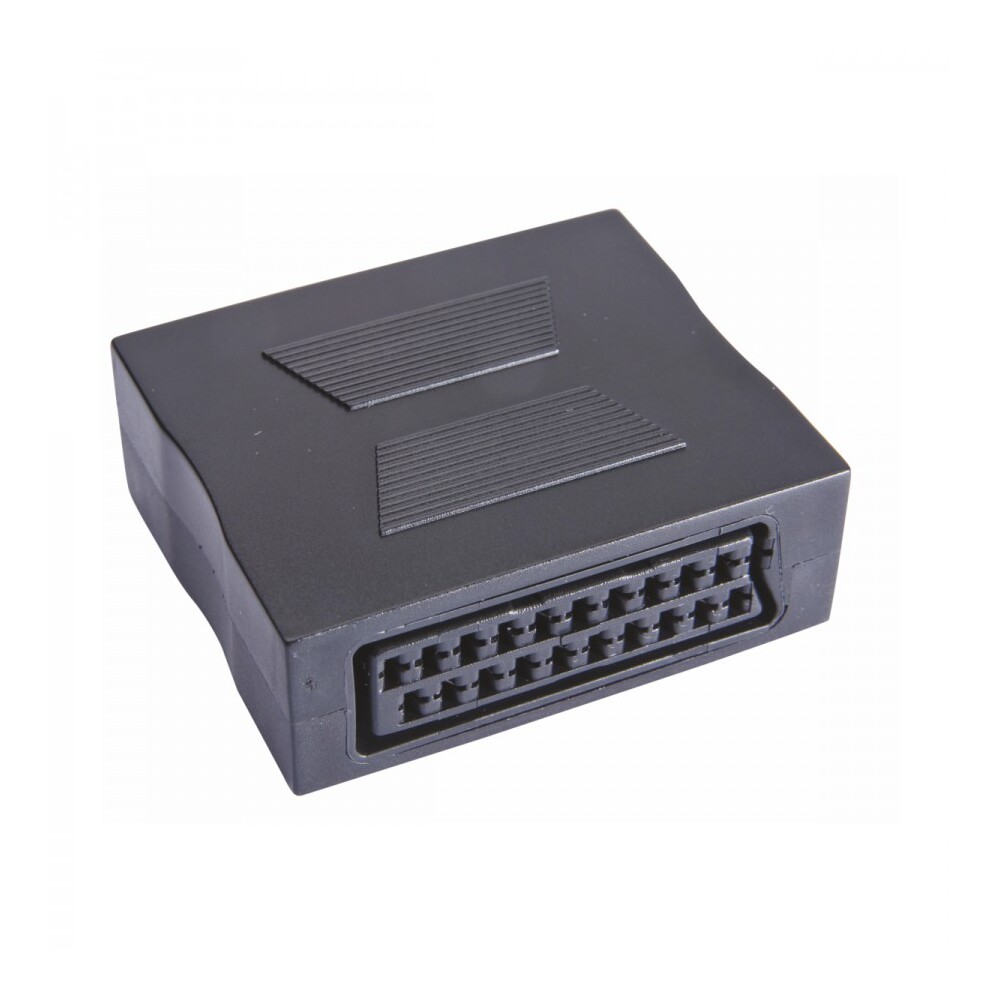 SCART Verbinder Kupplung/Kupplung gerade Kunststoff SAT Scartkabelverbinder