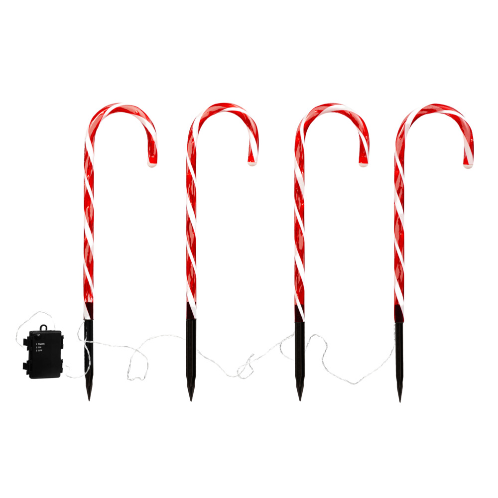 LED-Zuckerstangen-Set 4 St&uuml;ck batteriebetrieben