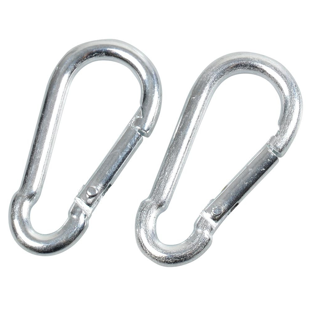 Feuerwehr-Karabiner 5 x 50 mm verzinkt 2 St&uuml;ck Belastbarkeit 120 kg